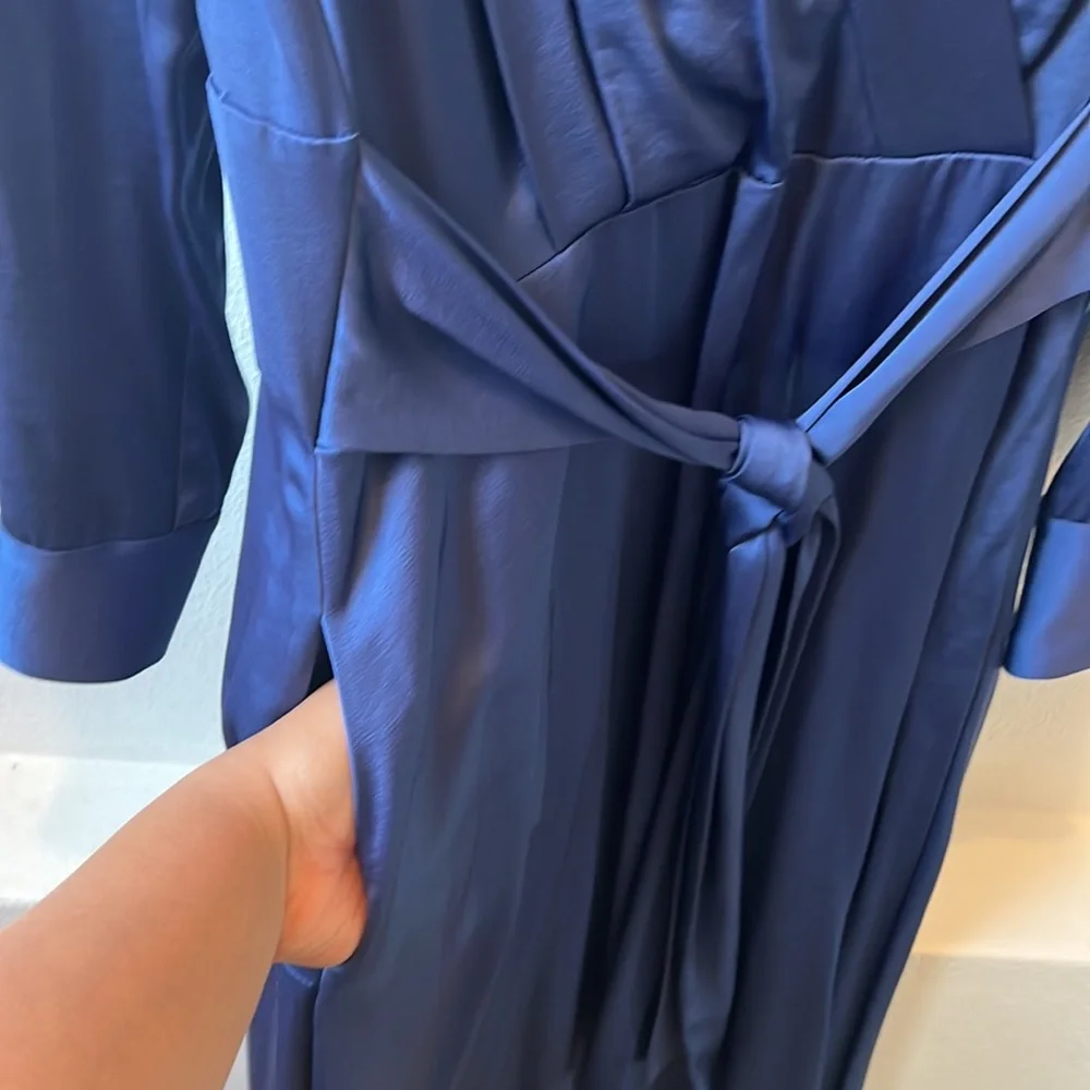 Tahari Periwinkle Wrap Dress - Picture 7 of 10